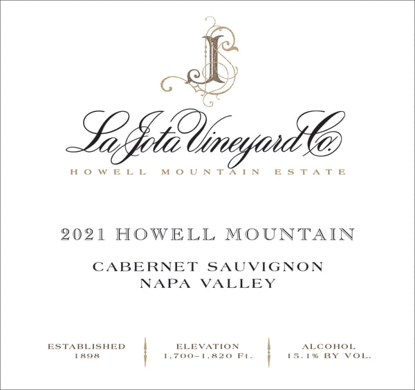 La Jota Howell Mountain Cabernet Sauvignon 2021