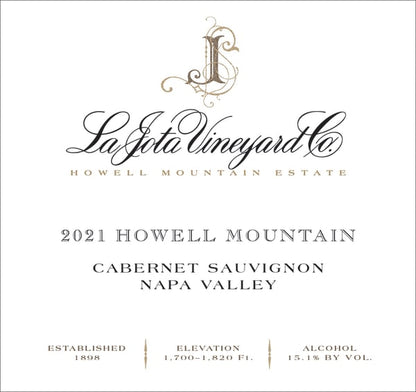 La Jota Howell Mountain Cabernet Sauvignon 2021